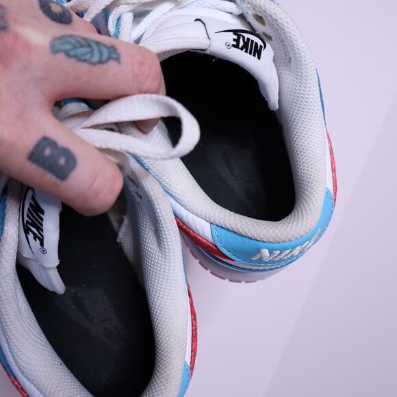 NIKE Dunk Low Unlocked by You Custom Red White Blue Low Cut Casual Men's 7 - Picture 7 of 10